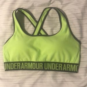 Under Armour sports bra lime green